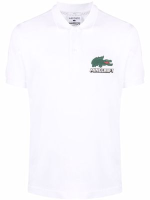 Lacoste Minecraft-print polo shirt - White