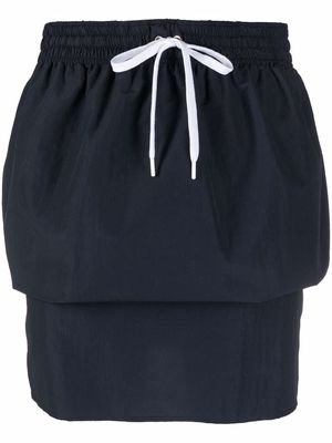 Nina Ricci drawstring-waist hybrid skirt - Blue