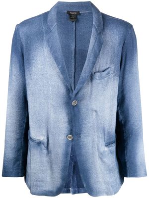 Avant Toi bleached single-breasted blazer - Blue