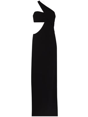 Mônot one-shoulder cut-out maxi dress - Black
