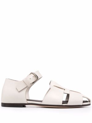 Officine Creative cut-out leather sandals - White