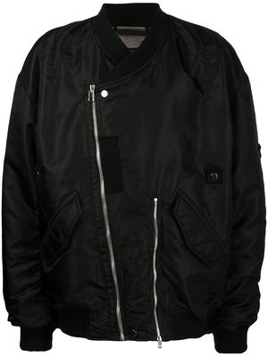 SONGZIO asymmetric-design zip-up jacket - Black