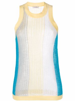 Nina Ricci striped open-knit vest top - Neutrals