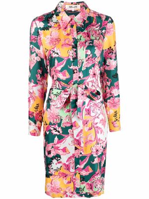 DVF Diane von Furstenberg floral-print silk dress - Pink