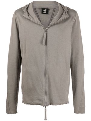 Thom Krom zip-up organic cotton hoodie - Neutrals