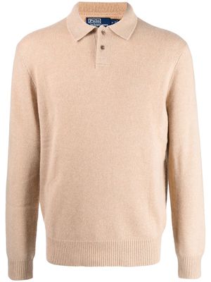 Polo Ralph Lauren knitted long-sleeve polo shirt - Brown