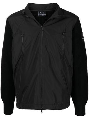White Mountaineering logo-patch zipped jacket - Black