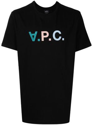 A.P.C. cotton logo-print T-shirt - Black