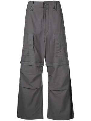 FIVE CM wide leg cargo trousers - Grey
