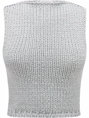 JW Anderson knitted cropped tank top - Silver