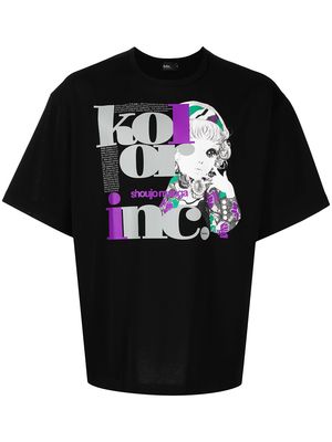 Kolor cotton graphic-print T-shirt - Black