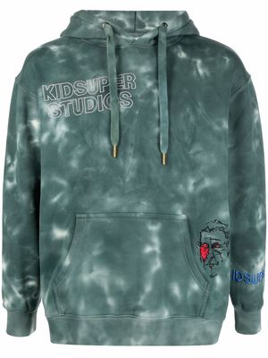 KidSuper tie dye-print pullover hoodie - Green