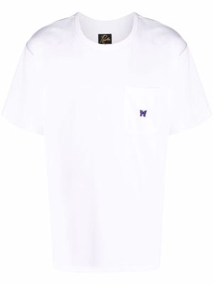 Needles embroidered-butterfly T-shirt - White