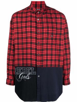 Undercoverism plaid check pattern shirt - Red