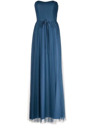 Marchesa Notte Bridesmaids strapless tulle gown - Blue