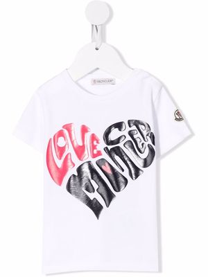 Moncler Enfant 'Love Moncler' cotton T-shirt - White