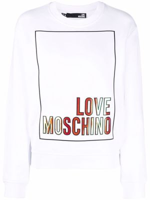 Love Moschino logo-print sweatshirt - White