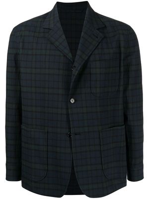 Man On The Boon. check-pattern single-breasted blazer - Blue