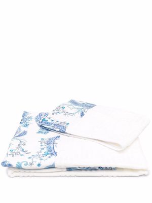 ETRO HOME floral-print set-of-2 towels - White