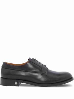 Burberry monogram motif derby shoes - Black