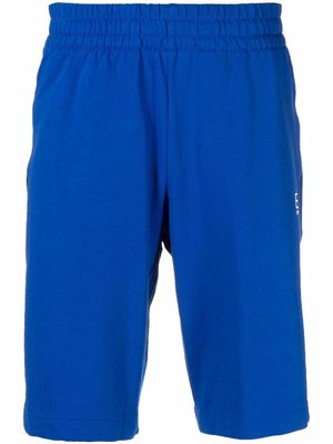 Ea7 Emporio Armani oversized logo-print track shorts - Blue