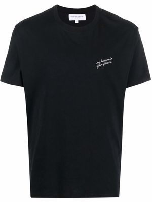 Maison Labiche embroidered slogan T-shirt - Black