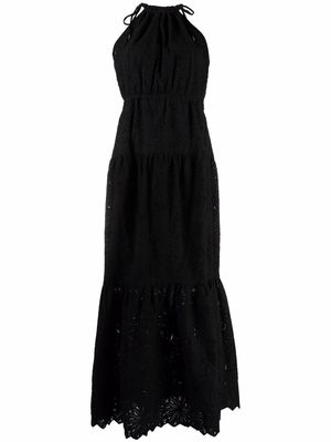 Michael Michael Kors embroidered cotton maxi dress - Black