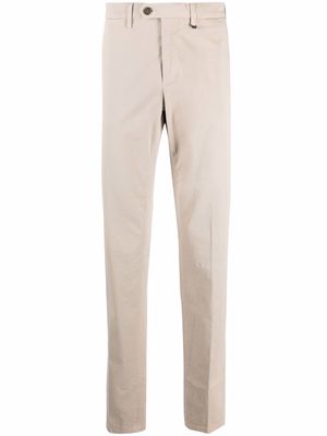 Canali slim-cut chino trousers - Neutrals