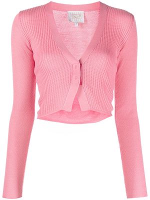 Victor Glemaud waffle-knit cropped cardigan - Pink