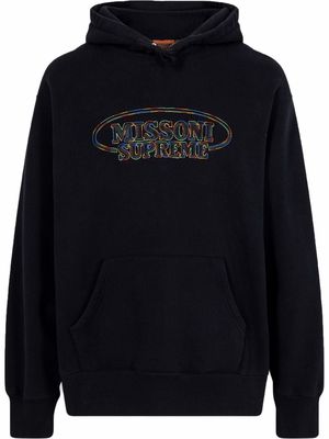 Supreme x Missoni logo-embroidered hoodie "FW21" - Black