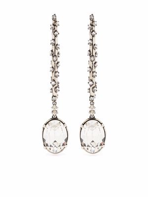 Alexander McQueen crystal-drop earrings - Silver