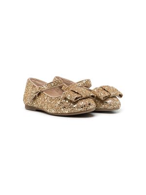 Age of Innocence Ellen glitter-detail ballerina shoes - Gold