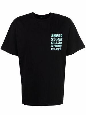 Andersson Bell graphic-print cotton T-Shirt - Black