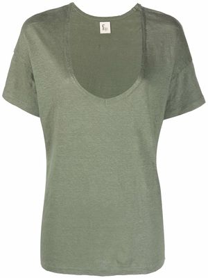 PAULA U-neck short-sleeved T-shirt - Green