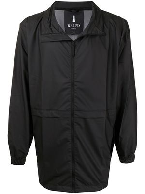 Rains stand-up collar zipped lightweight jacket - Black