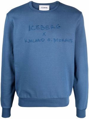 Iceberg embroidered-logo sweatshirt - Blue