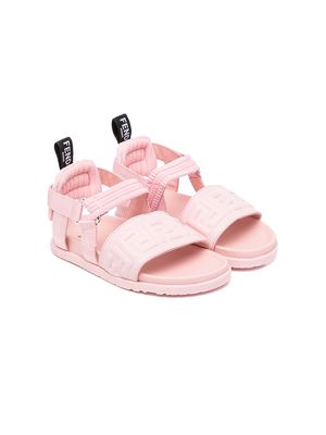 Fendi Kids FF-motif sandals - Pink