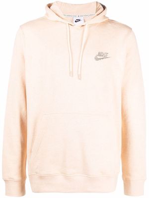 Nike glitter-swoosh pullover hoodie - Orange