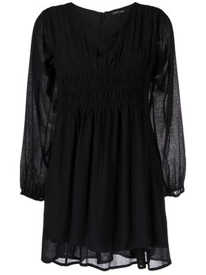 tout a coup ruched flared mini dress - Black