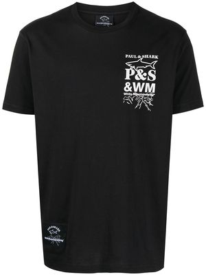 White Mountaineering logo-print cotton T-shirt - Black