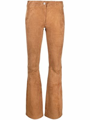 Arma flared leather pants - Brown