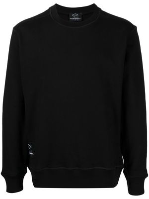 White Mountaineering logo-print cotton sweater - Black