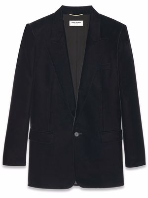 Saint Laurent long single-breasted blazer - Black