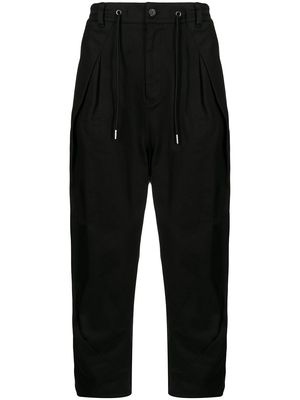 SONGZIO signature fold loose-fit trousers - Black