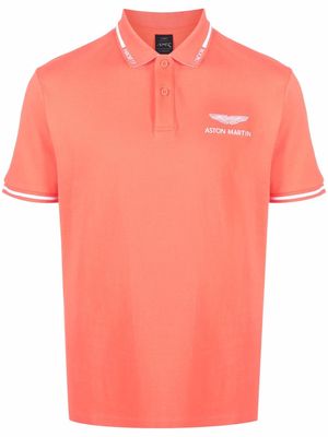 Hackett Aston Martin Racing tipped polo shirt - Pink