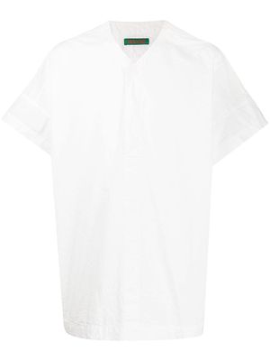 Casey Casey V-neck cotton T-shirt - White