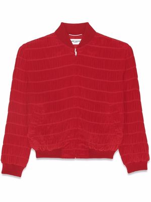 Saint Laurent Teddy bomber jacket - Red