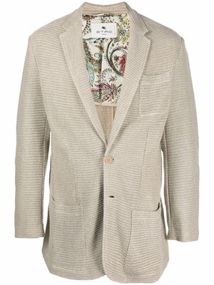 ETRO knitted linen blazer - Neutrals