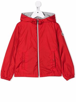 Moncler Enfant zipped-up hooded jacket - Red