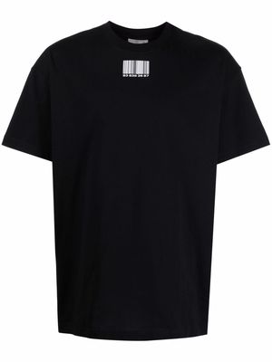 VTMNTS barcode-print cotton T-shirt - Black